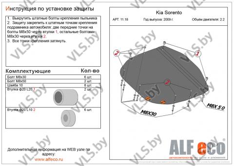 защита двигателя киа соренто